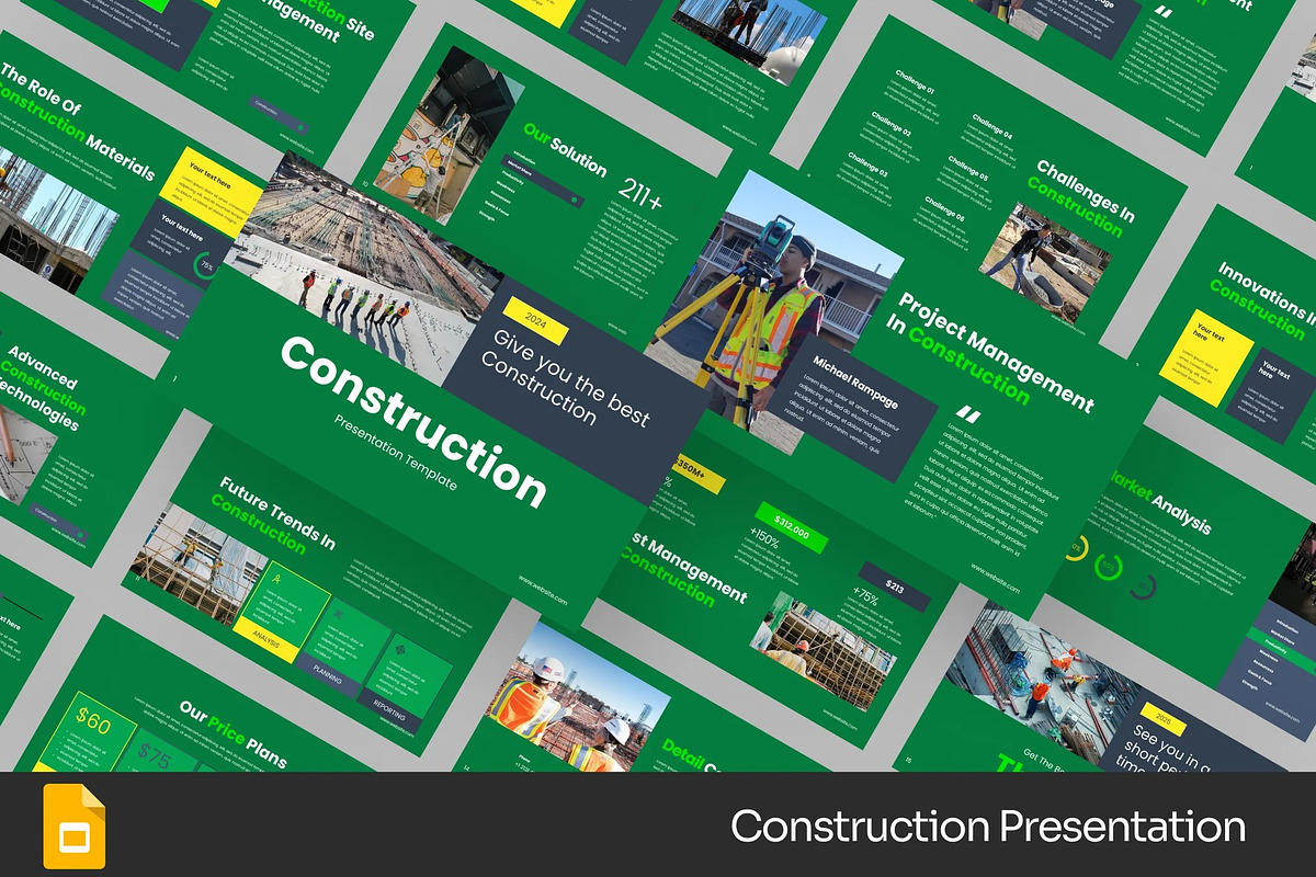 Construction Industry GSlides,PPoint, a Presentation Template by Fit-tee (Photo 1 of 2)