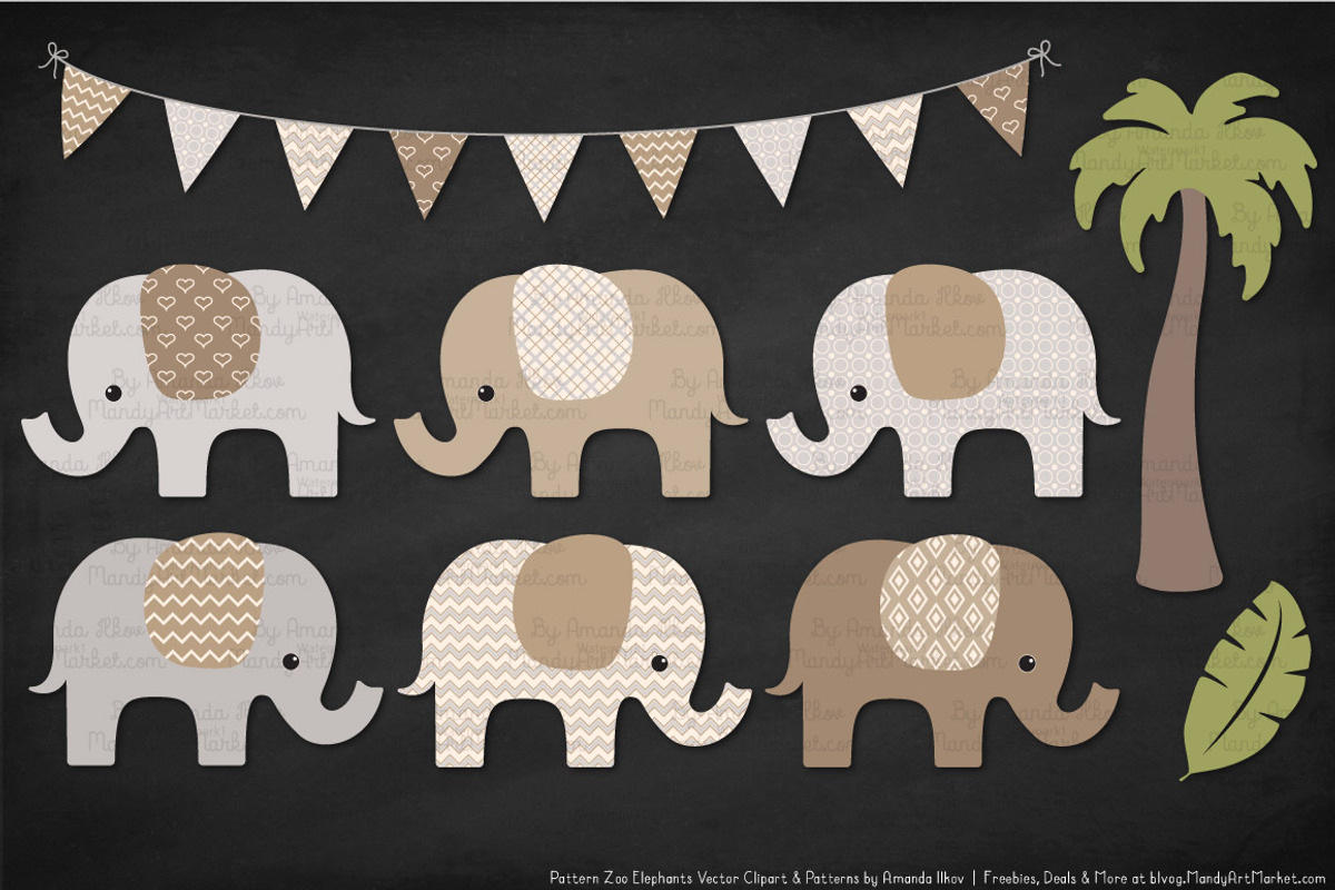 Champagne Elephant Clipart, an Illustration by Amanda Ilkov (Photo 3 of 4)