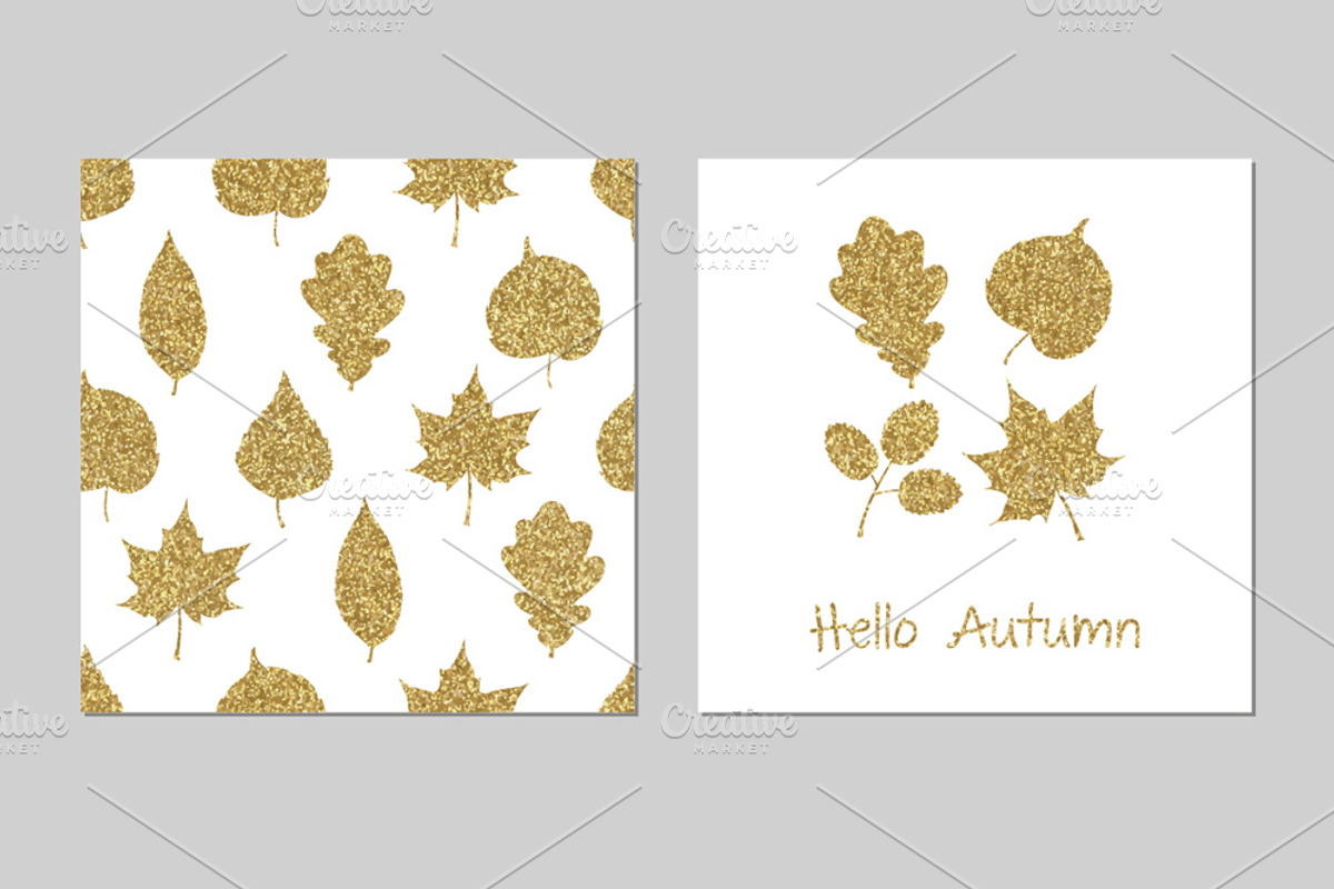 Gold Autumn Cards, a Card Template by Paper Cards (Photo 2 of 3)