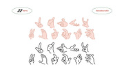 Hand Gesture Illustration, a Person Illustration by Decade Studio (Thumbnail 2 of 2)