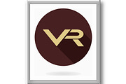 Modern Vector VR Logo in the Circle, a Duotone Icon by FineArtStudio (Thumbnail 3 of 3)
