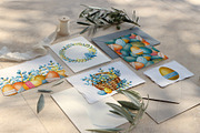 Easter watercolor set, colored eggs, an Illustration by Artmanata (Thumbnail 7 of 14)