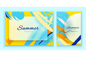 Abstract Style Summer Template Set, a Poster Template by TotallypicRF
