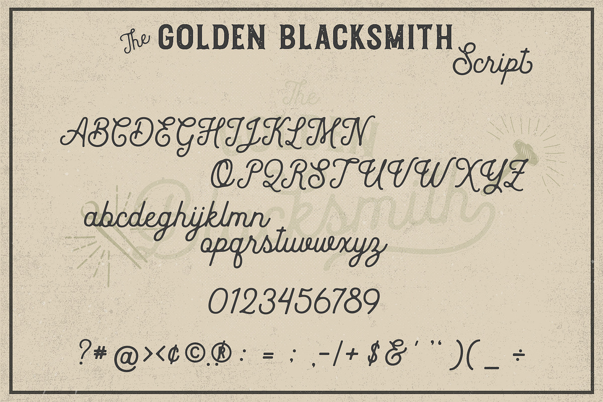 The Golden Blacksmith, a Font by deadlock studio (Photo 11 of 12)