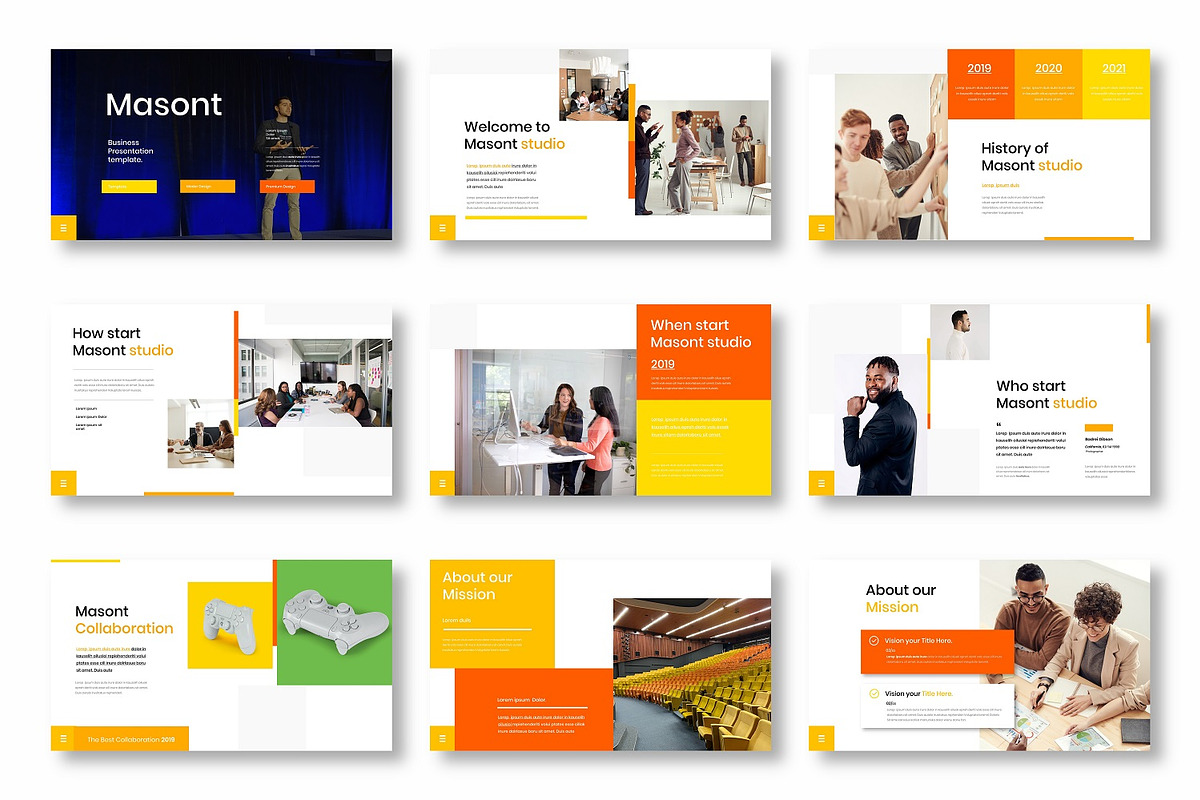Masont – Business PowerPoint Templat, a Presentation Template by Dens Creative Studio (Photo 2 of 6)