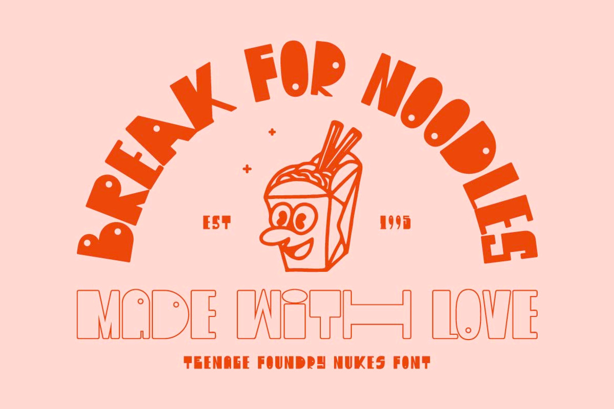 TF Nukes, a Sans Serif Font by TeenageFoundry (Photo 2 of 11)