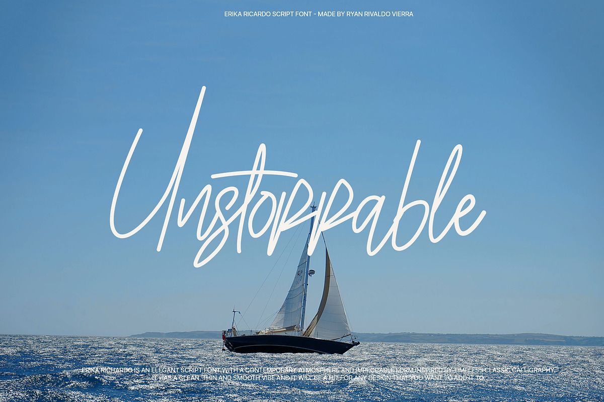 Erika Richardo Font, a Script Font by Ryan Rivaldo Vierra (Photo 5 of 7)