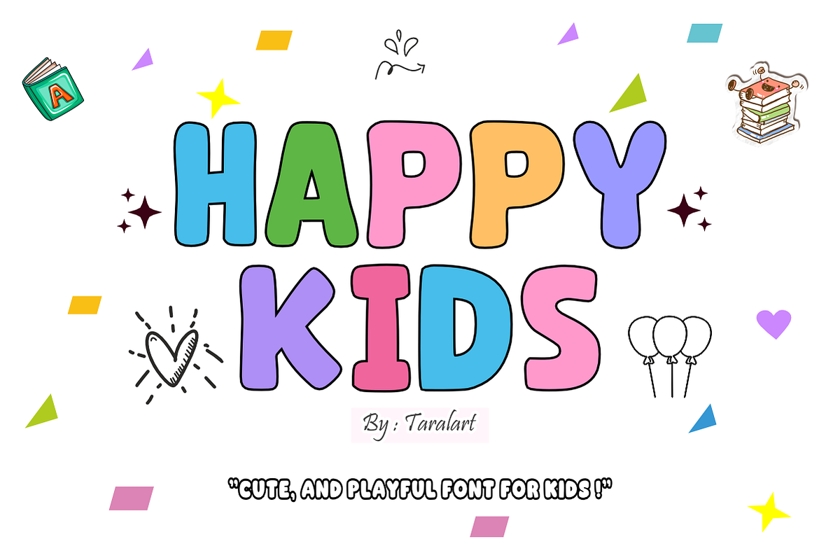 Display Kids - Playful Cartoon Font, a Sans Serif Font by KiddoGlyphs Studio (Photo 3 of 5)