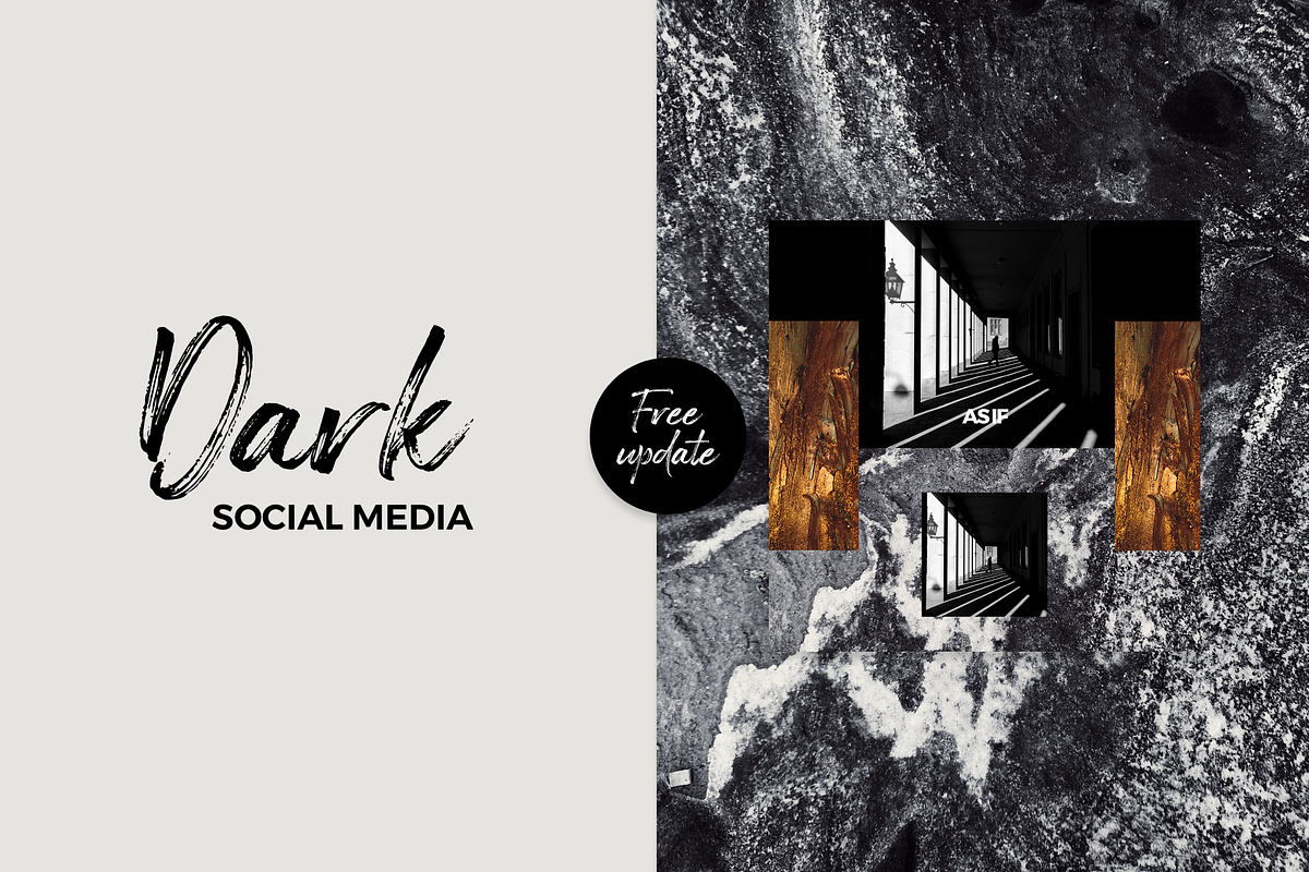 Dark Social Media Pack, a Social Media Template by RedRiver Studio (Photo 16 of 17)