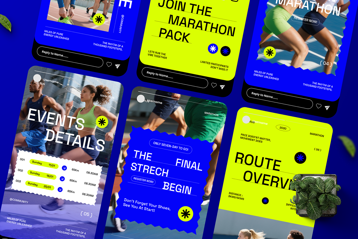 Fun Run & Marathon Instagram Story, a Social Media Template by Annora Studio (Photo 5 of 6)