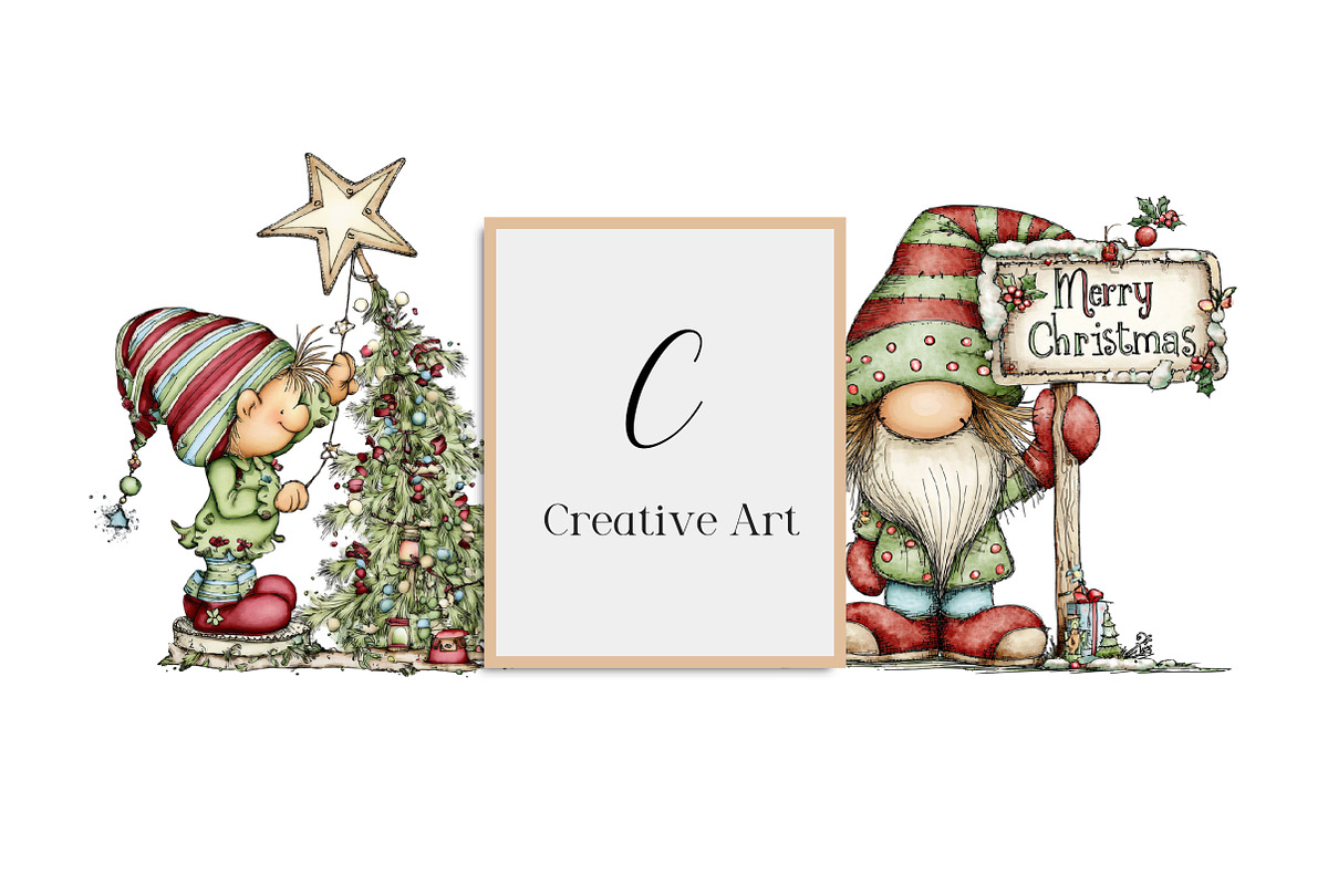 Whimsical Christmas Fluffy Gnome PNG, an Illustration by Creative Art (Photo 8 of 11)