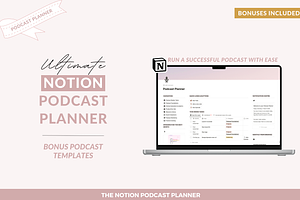 Notion Podcast planner, a Templates & Theme by Cate Creates