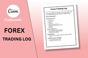Forex Trading Log Printable, a Templates & Theme by Creative Corner (Thumbnail 1 of 5)