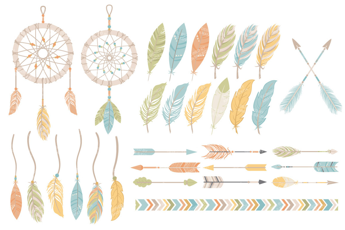 Vintage Dreamcatchers Clipart, an Illustration by Amanda Ilkov (Photo 4 of 4)