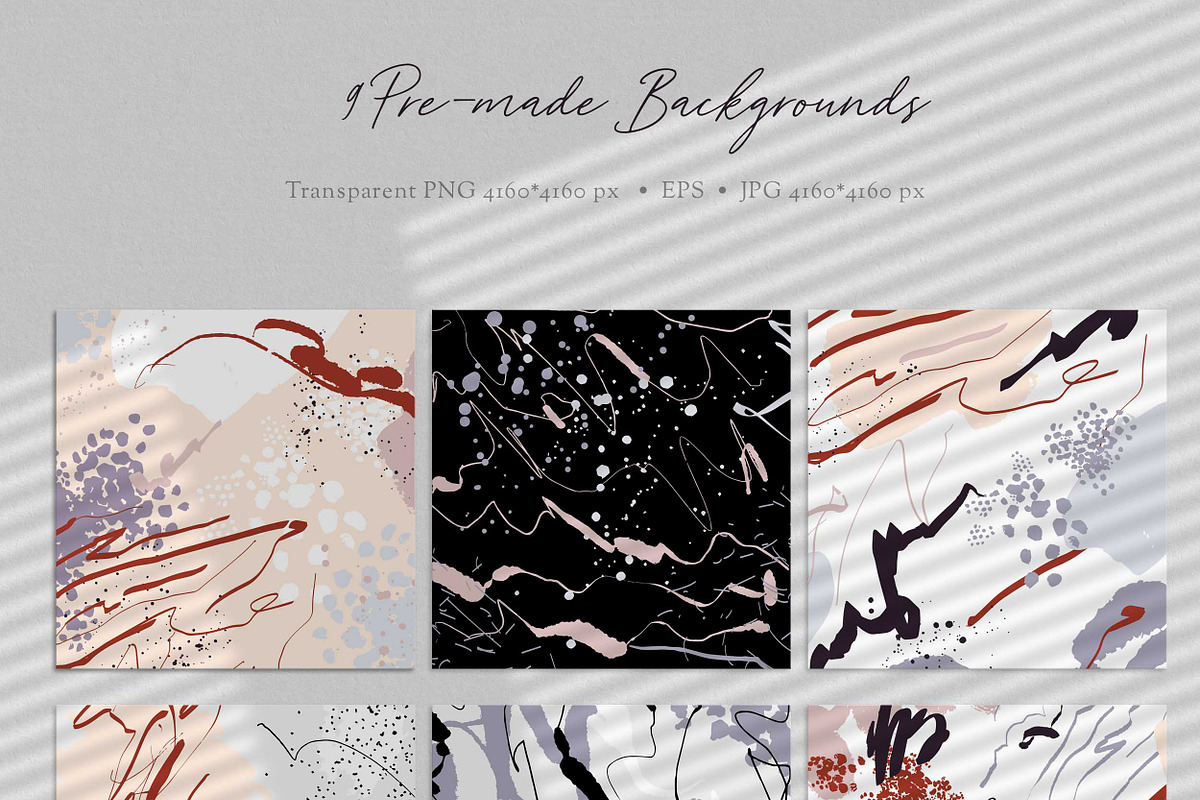 Abstract Shapes - brush art objects, a Texture Illustration by ❤️ KiraSolly (Photo 3 of 7)