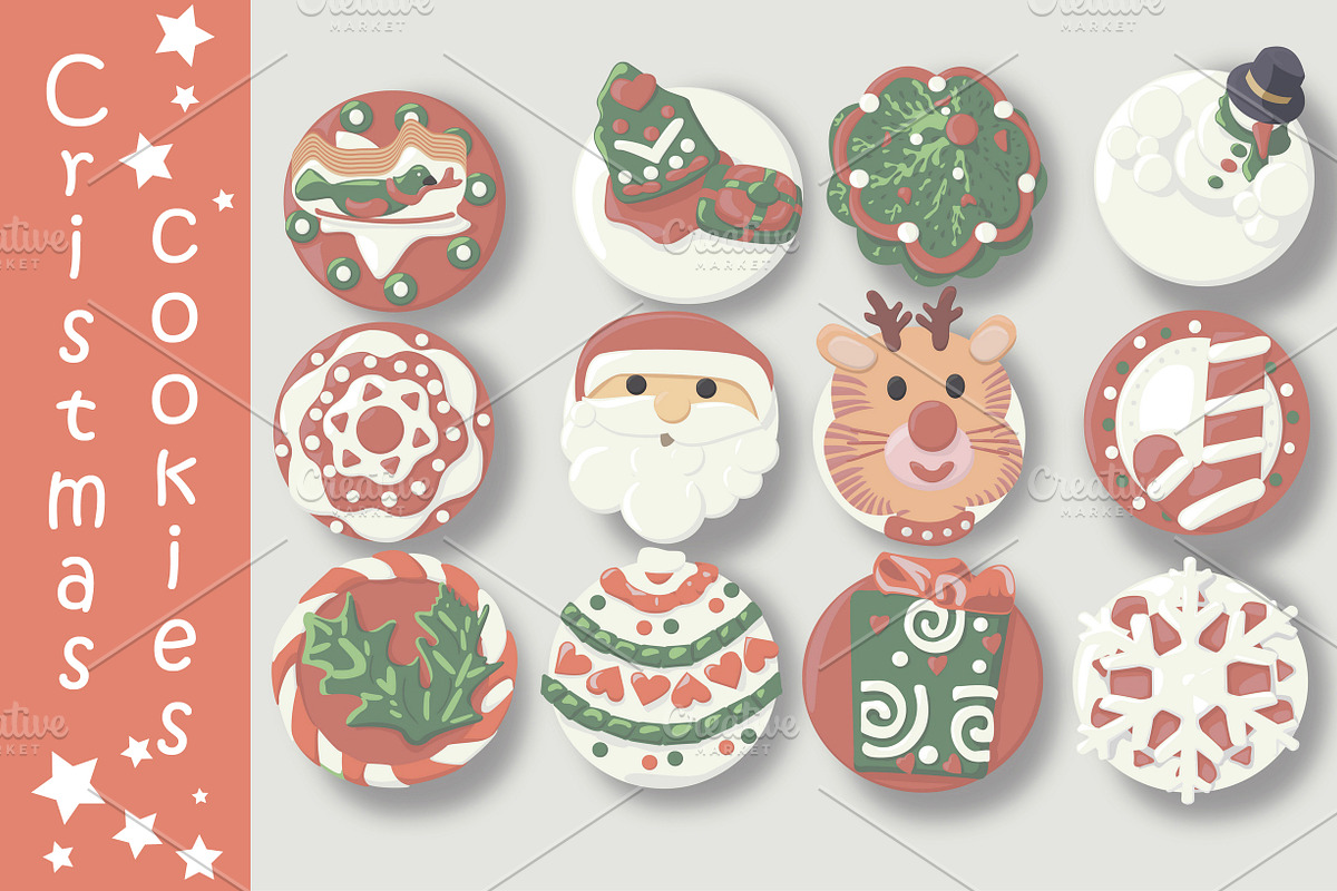 12 Christmas Cookies, an Illustration by maxsokal