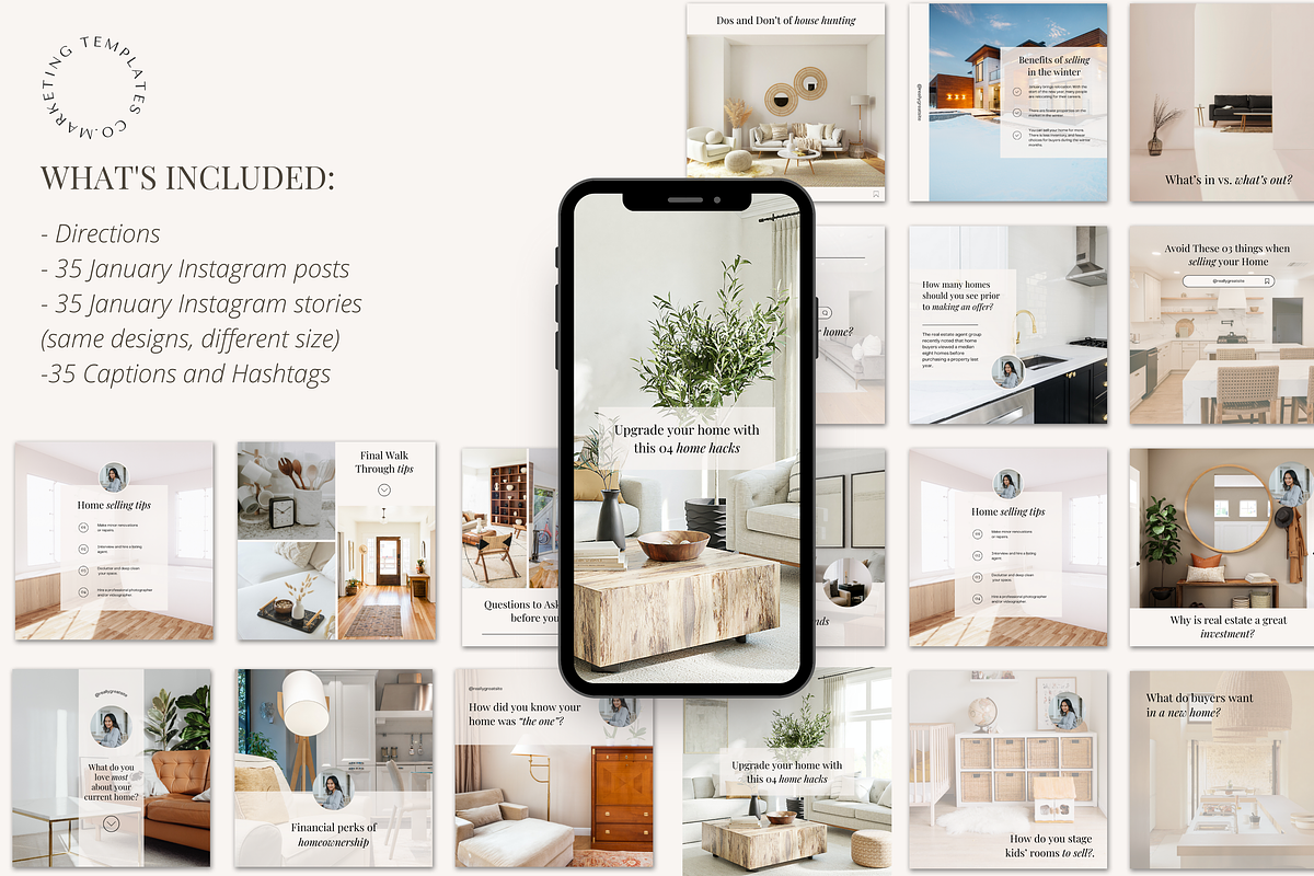 January Real Estate Instagram Posts, a Social Media Template by Marketing Templates Co. (Photo 8 of 10)