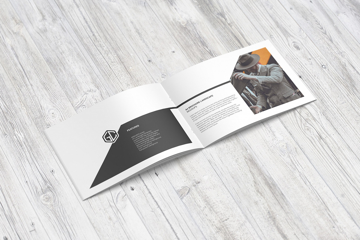 A4 Landscape Brochure Mockup, a Books & Magazine Mockup by graphiccrew (Photo 11 of 17)