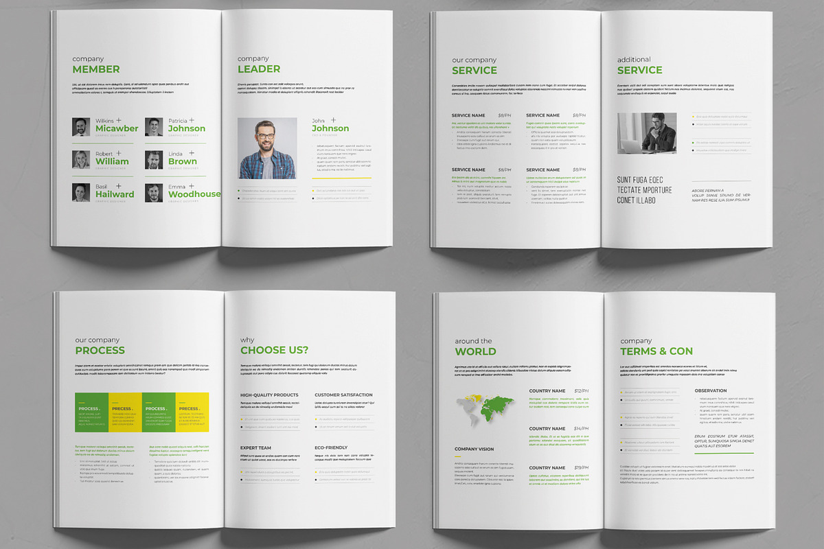 Company Profile Brochure Layout, a Brochure Template by MightyDesign (Photo 3 of 6)