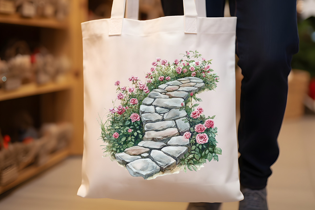 Flower Garden Pathway Clipart, an Illustration by Rose Art (Photo 3 of 7)
