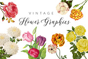 Vintage Flower Illustrations, an Illustration by Charming Ink (Thumbnail 1 of 3)