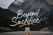 Beyond Sacrifice, a Script Font by NUGS (Thumbnail 1 of 7)