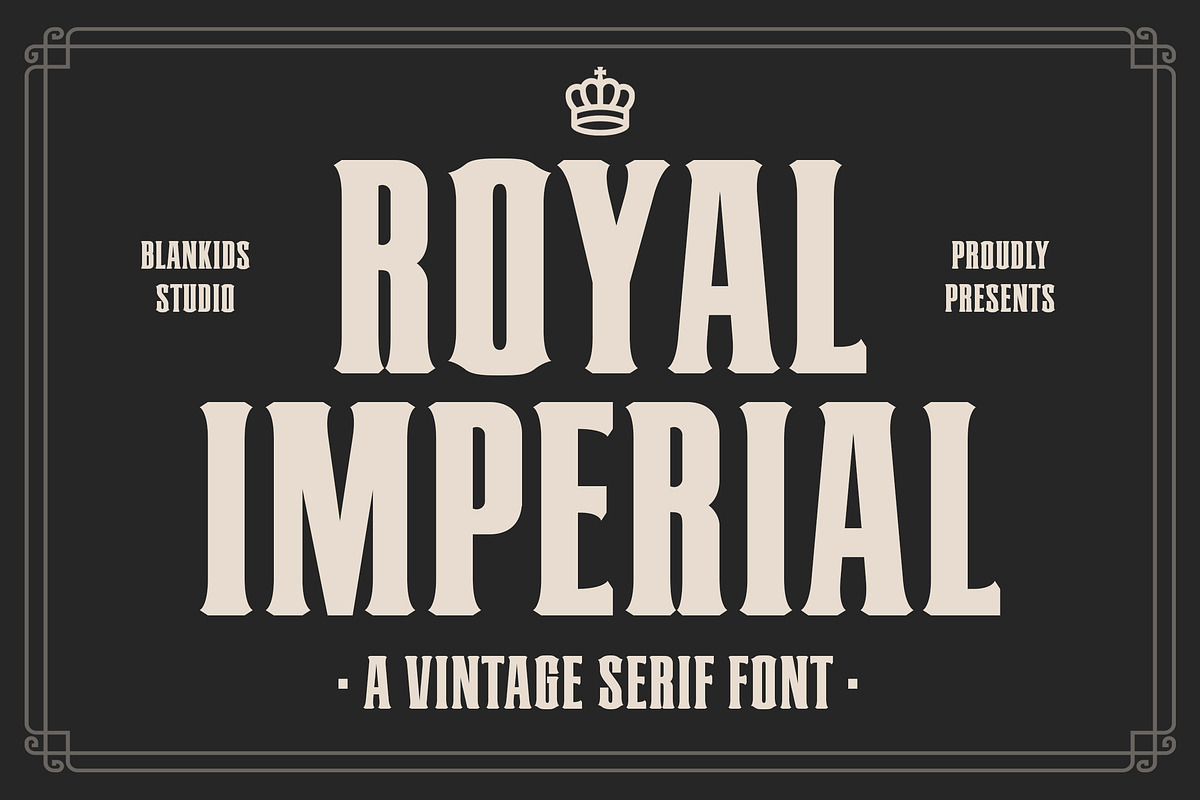 Royal Imperial Vintage Collage Font, a Serif Font by Blankids Studio (Photo 1 of 8)