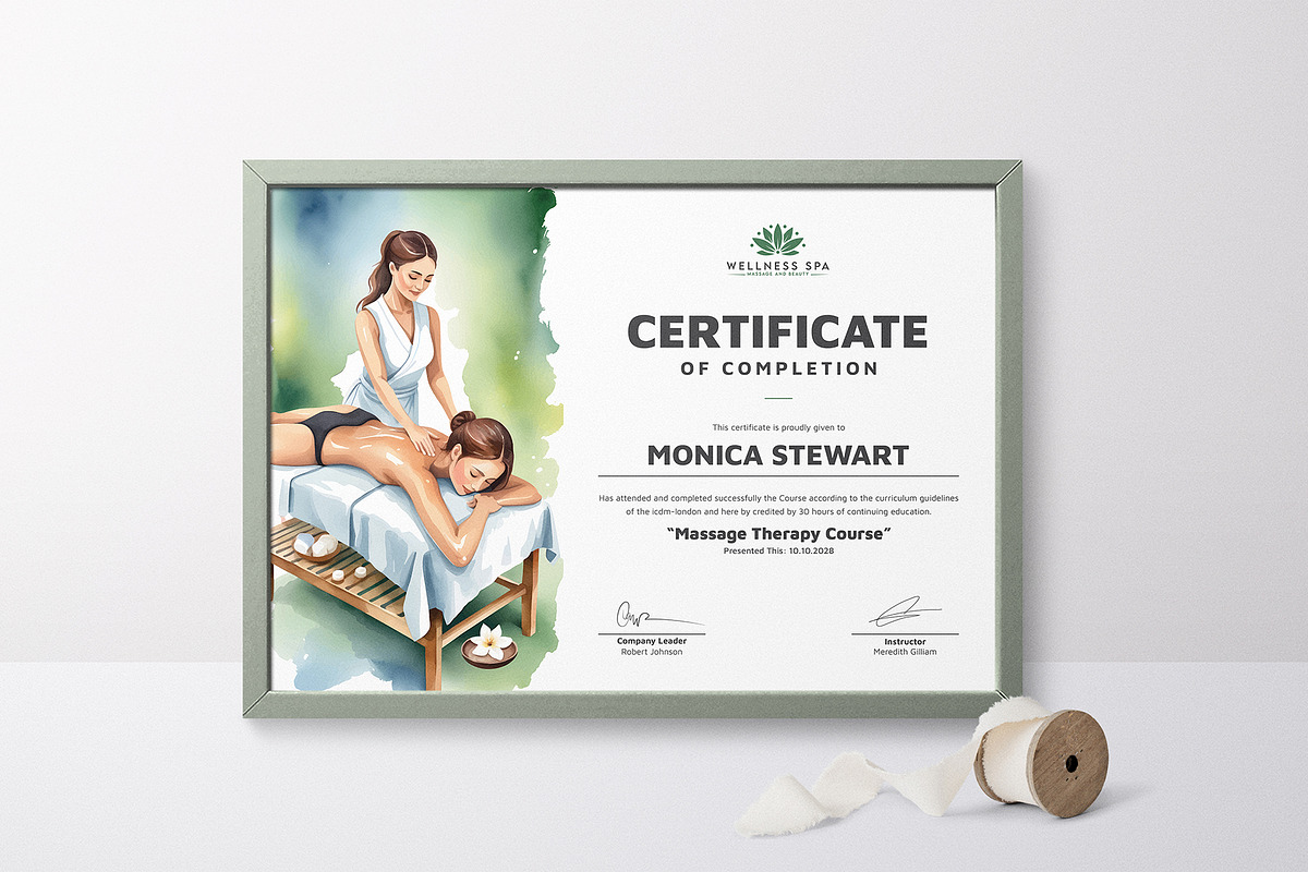 Massage Therapy Certificate, a Stationery Template by DesignDevisers (Photo 4 of 10)