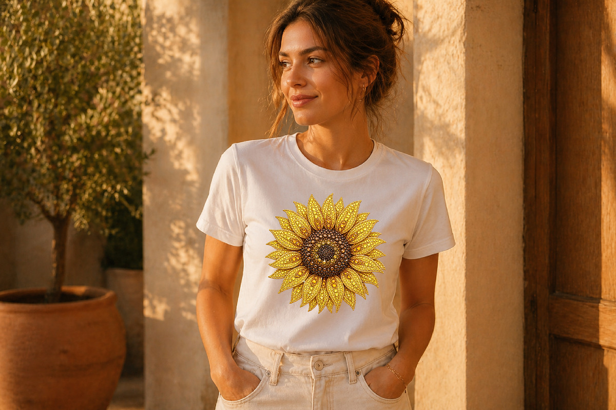 Sunflower Rhinestone PNG, a Seasonal Illustration by Pixels.Craft (Photo 4 of 8)