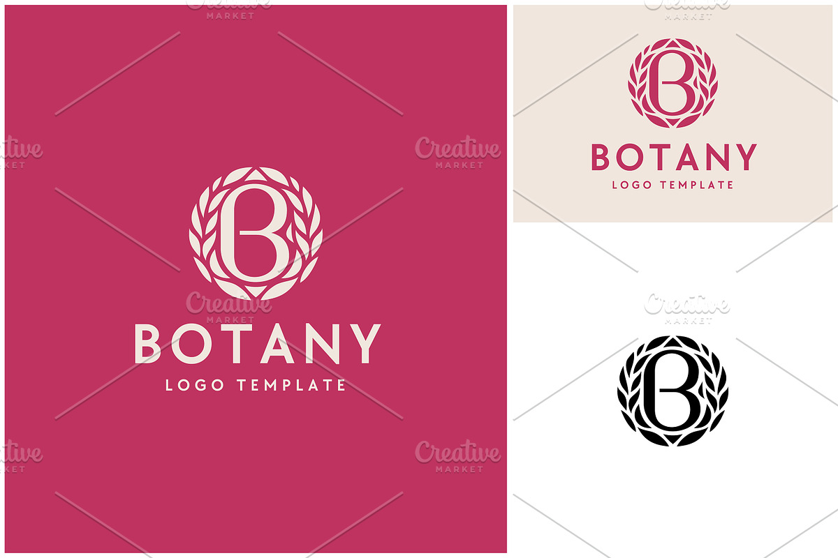 letter B Leaf Circular Wreath Logo, a Branding & Logo Template by Enola99d (Photo 2 of 2)