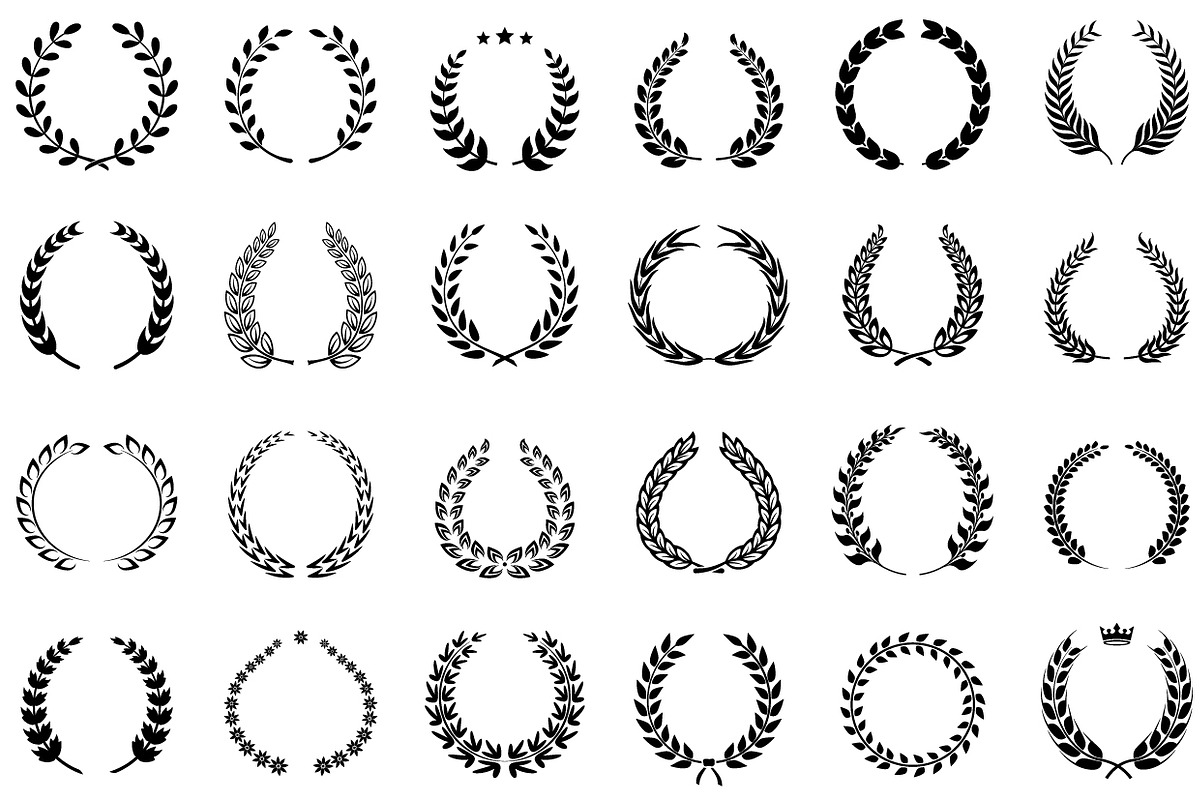 Laurel wreath round frame, a Decorative Illustration by Drum-magic