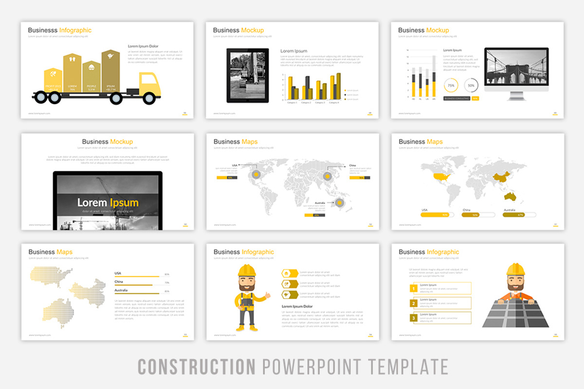 Construction Powerpoint Template, a Presentation Template by Brandearth RRGraph (Photo 5 of 7)