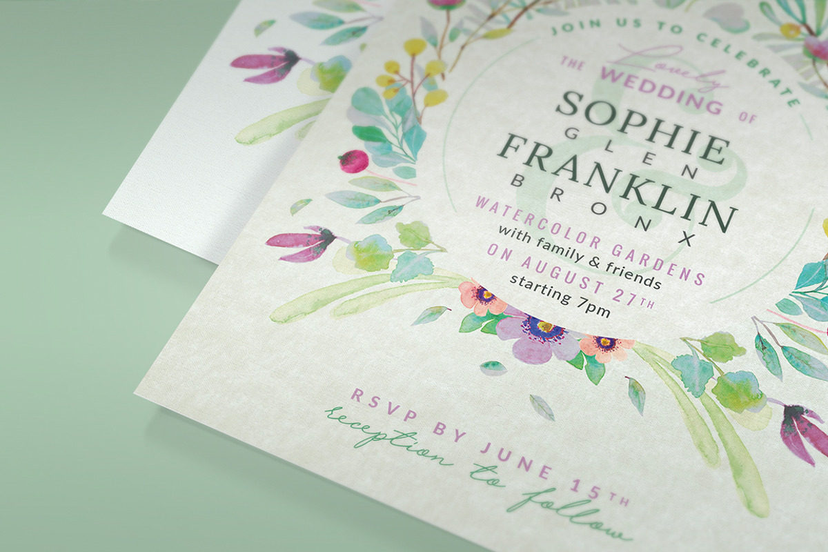 Lovely Greenery Wedding Card II, an Invitation Template by The Wedding Shop (Photo 4 of 6)