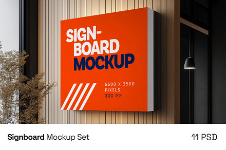 Store and Office Signboard Mockup, an Advertising Mockup by Deeplab