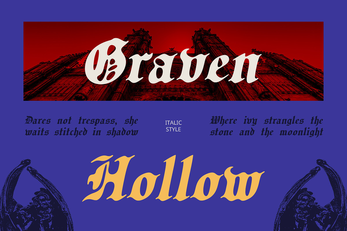 CS Bristol Drawn, a Blackletter Font by Craft Supply Co. (Photo 2 of 8)
