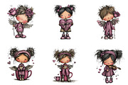 whimsical cupid valentine clipart, an Illustration by CreationArt (Thumbnail 3 of 5)