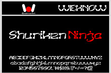 Shuriken Ninja font