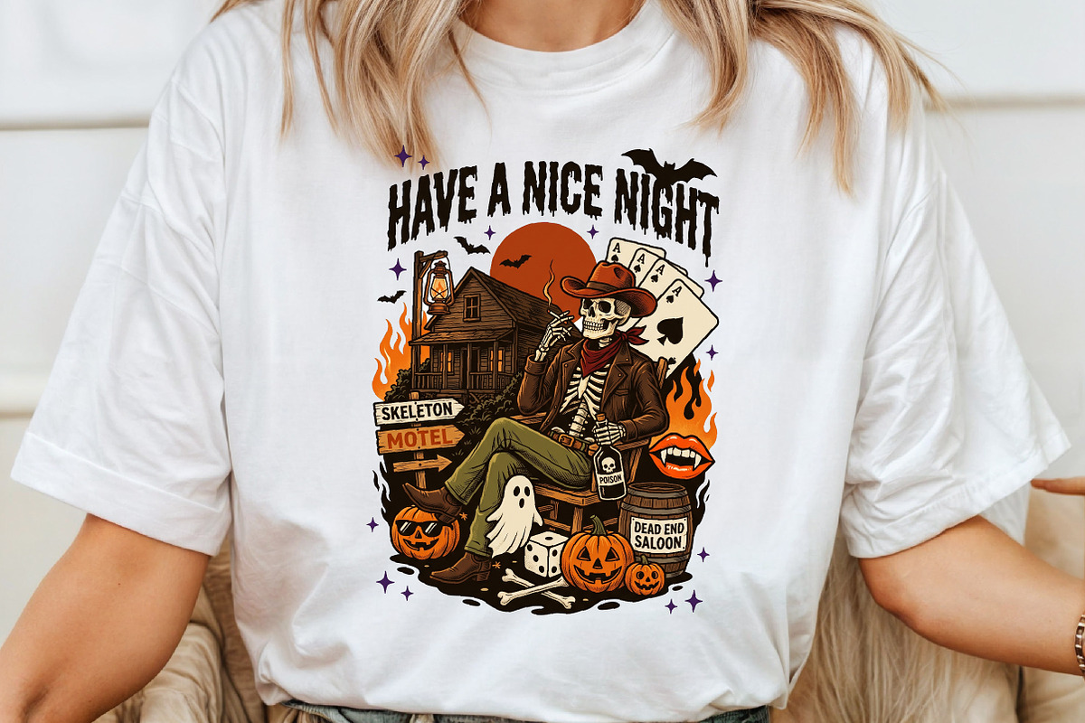 Halloween Cowboy Png-Vintage Motel, a Work Illustration by Sublimation Artist (Photo 4 of 9)