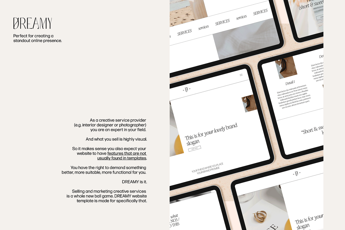 Squarespace Website Template DREAMY, a Squarespace Template by StudioHuomenta (Photo 5 of 11)