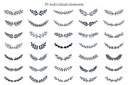 Hand Drawn Wreaths Clipart + BONUS, a Decorative Illustration by mejorana (Thumbnail 2 of 6)