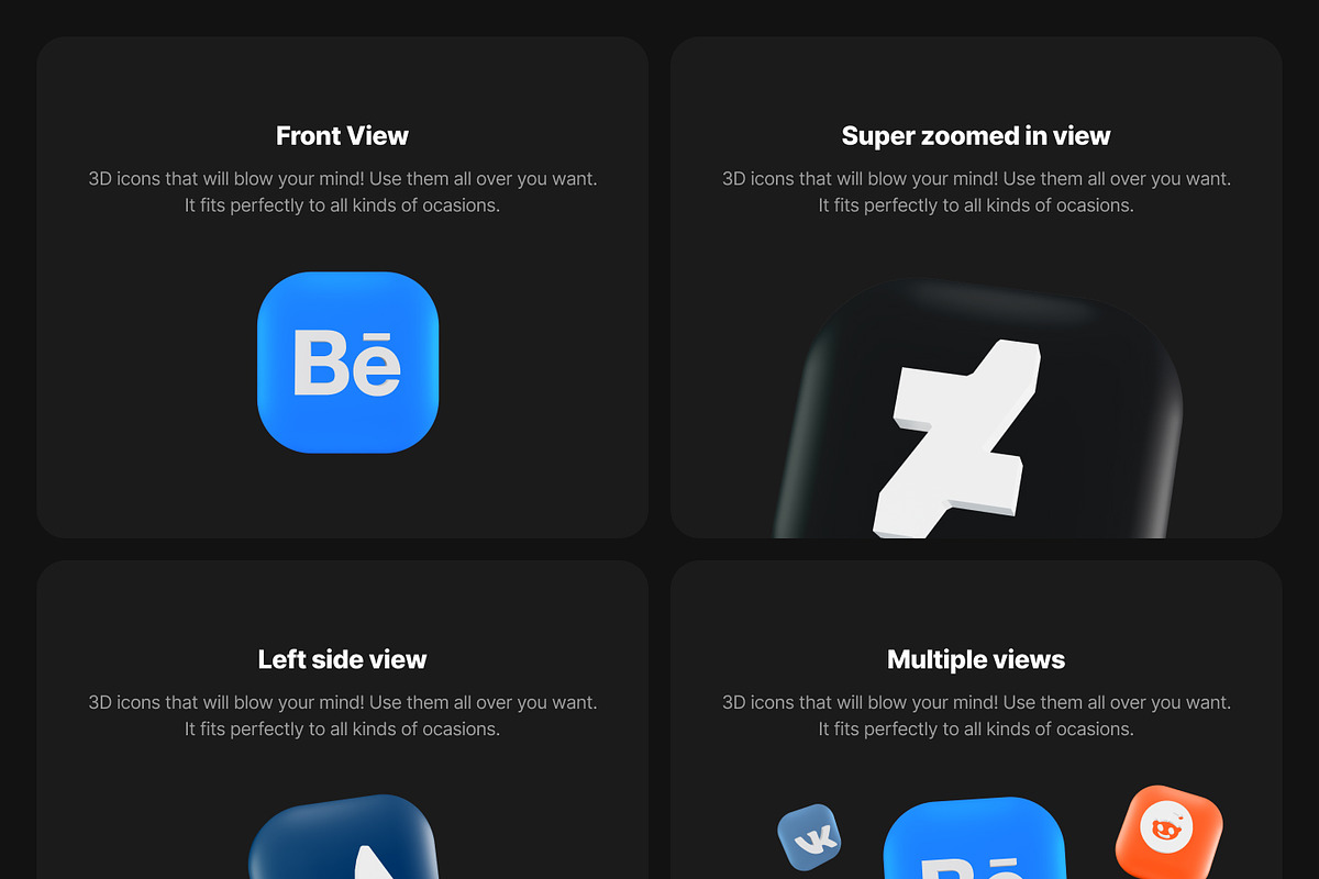 3D Icon Pack for Figma & Blender, a Solid Icon by VladTyzun (Photo 5 of 6)