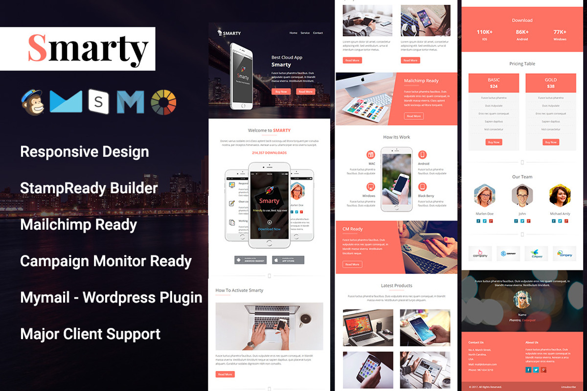 Smarty - Responsive Email Template, an Email Template by Pennyblack Templates (Photo 1 of 2)