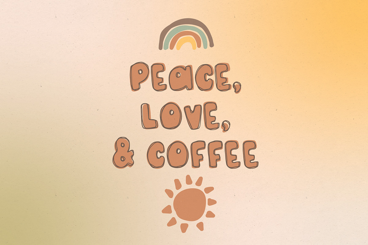 Pudding Pie Retro Font, a Sans Serif Font by Kellie Jayne Studio (Photo 5 of 8)