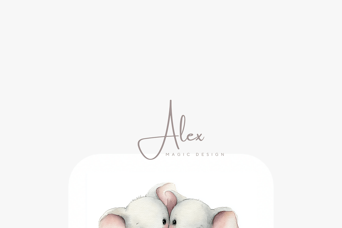 18 Baby Elephant Clipart, an Animal Illustration by Pati Charm Studio (Photo 6 of 8)