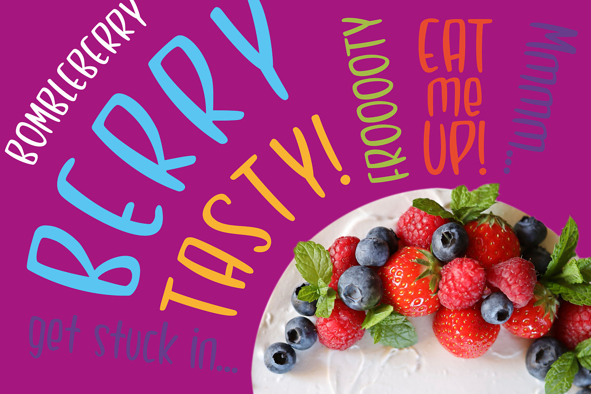 Bombleberry - a playful & tasty font preview 4