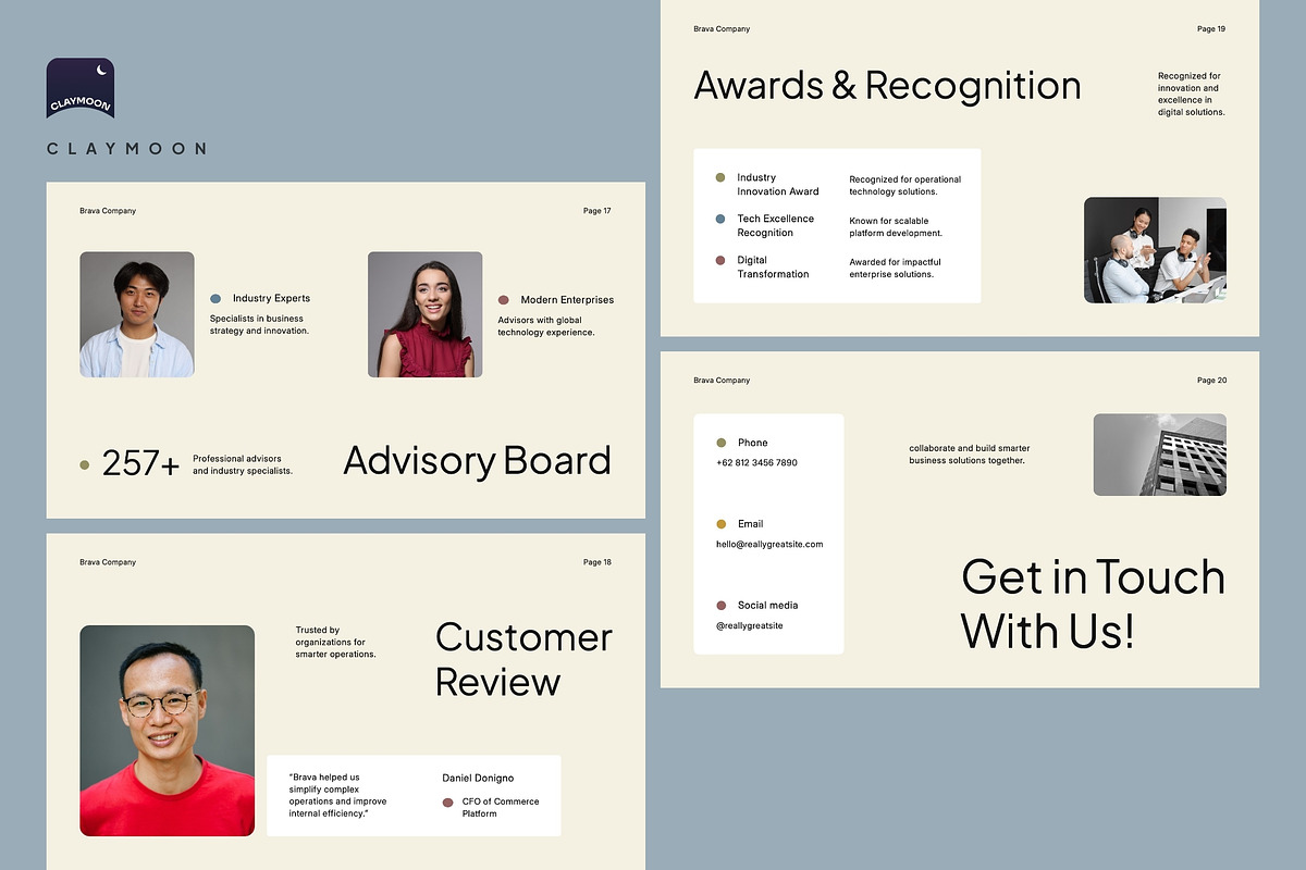 Company Profile & Business Overview, a Presentation Template by Claymoon Lab (Photo 4 of 7)