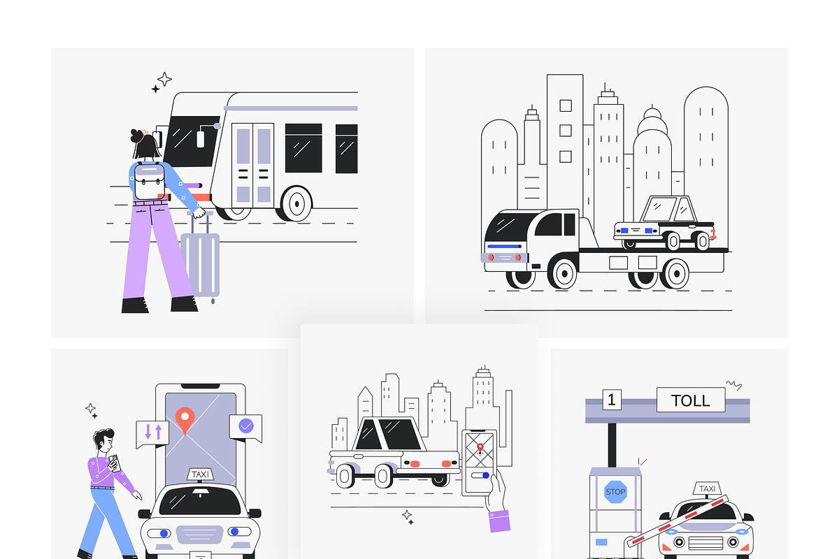 Animated Ride Services Illustrations, a Person Illustration by Prosymbols (Photo 6 of 13)