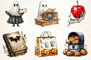 Vintage Halloween Clipart, an Illustration by Dream Creation (Thumbnail 2 of 7)