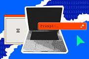 Trendy halftone collage showcasing, a Technology Illustration by art PVP - market (Thumbnail 2 of 3)