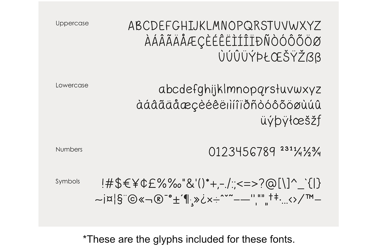 19 Font Bundle with Extended Glyphs, a Handwritten Font by noonsun (Photo 21 of 21)